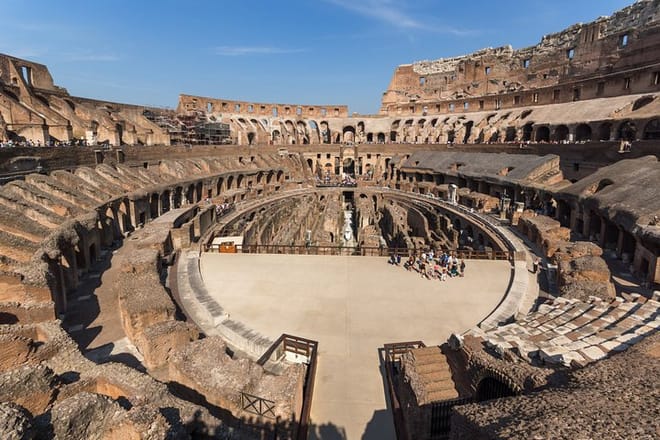 ancient ruins from famous gladiators arena