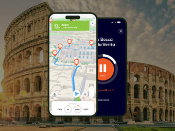 Application Audioguide GPS : De la Rome Antique jusqu'au quartier du Trastevere (Hors ligne).