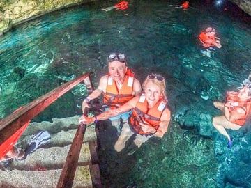 Small Group Tour to Cenote Cave and Sea Turtles snorkeling