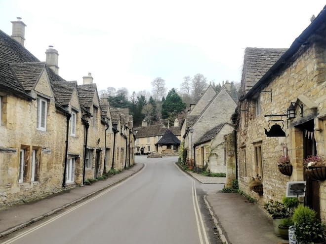 The main high street in Castle Combe