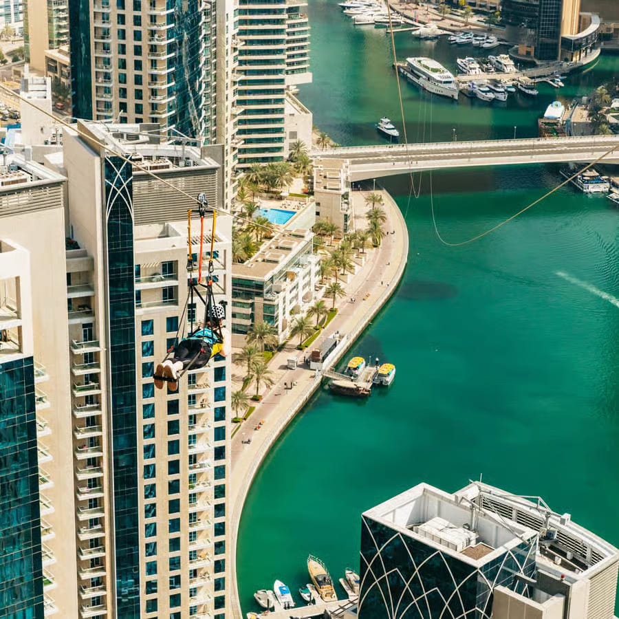 Dubai : XLine Marina, Experience the World’s Longest Urban Zipline!