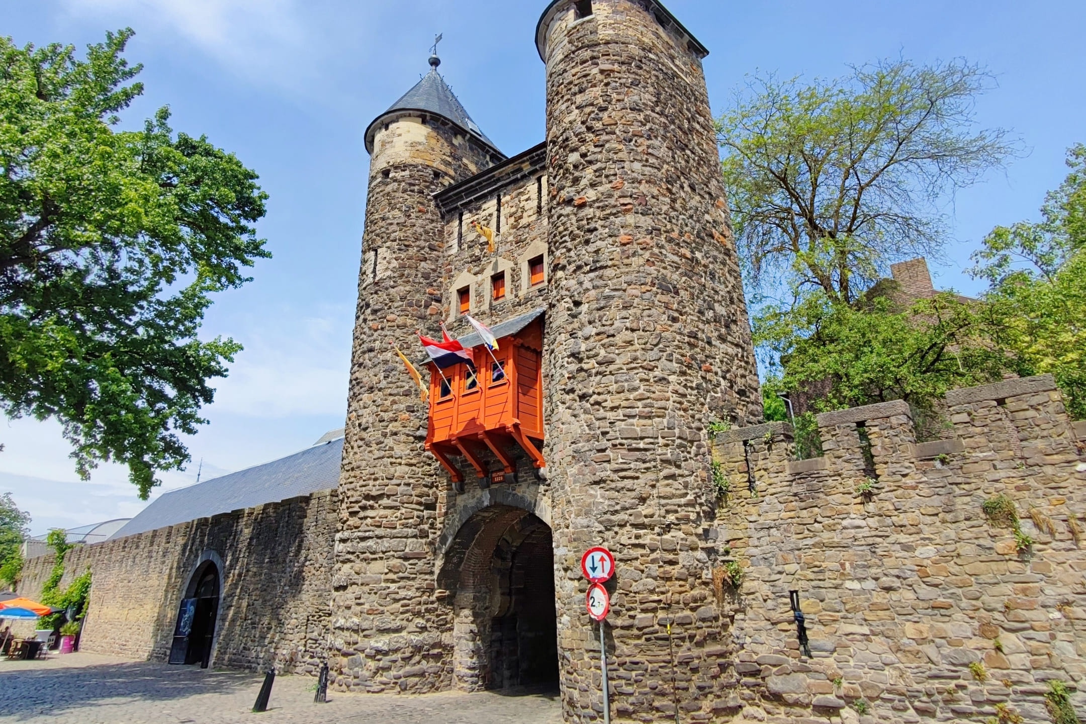 Historic Helpoort gate Maastricht visited in City Detective game