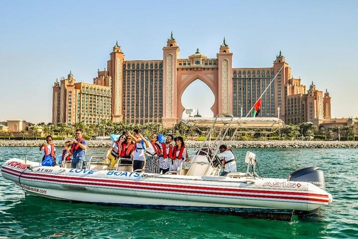 Get the perfect picture of Atlantis, The Palm as your Dubai Speedboat cruise aboard the LOVE BOATS circles the iconic resort!