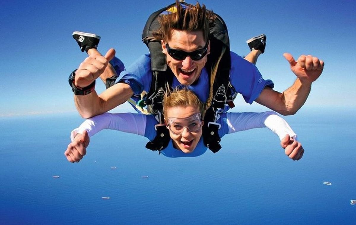 Kemer Tandem Skydiving Over the Mediterranean Sea