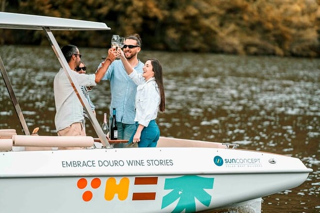 Douro Valley: Private 1h Solar Boat Tour Wine Tasting Included