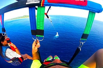 Parasailing and Beach Break with Chocolate Factory Tour in West Bay