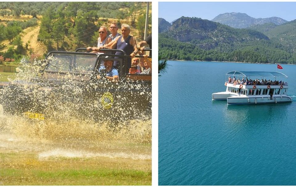 Jeep safari and Canyon Boat Tour from Side with Lunch