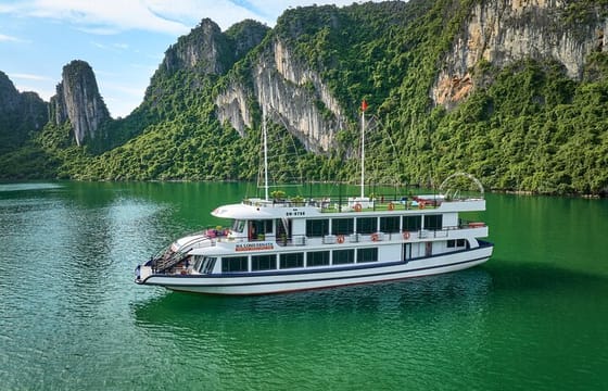 Halong Bay Day Tour By 5-Star Cruises, Buffet, Cave, Kayak & Pool