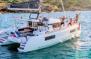 Luxury Catamaran trip to La Maddalena Archipelago from Cannigione