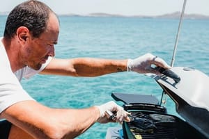 Mykonos: Private Catamaran Cruise—Hotel Pickup, BBQ & Drinks 