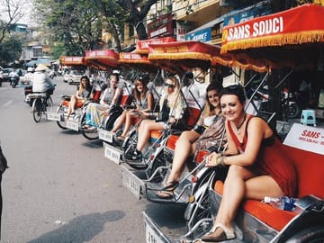 Explore Hanoi City with Cyclo- Walking Street Food Tour-Foot Massage ( 3 IN 1)