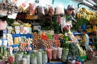 Outdoor market in Lima