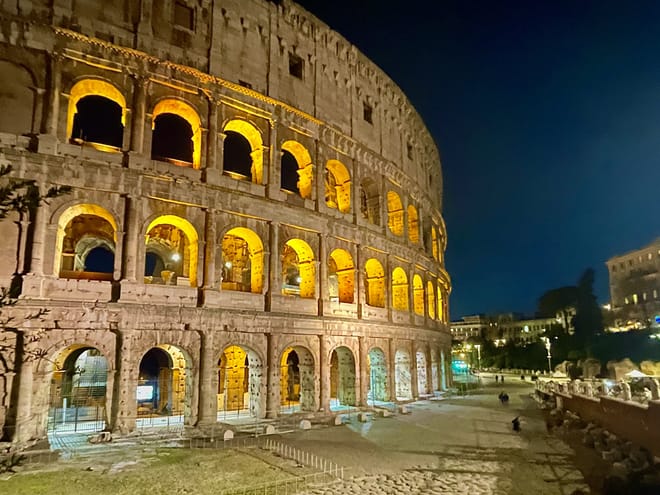 Rome by Night Private Golf Cart Tour with Pick-Up & Drop-Off