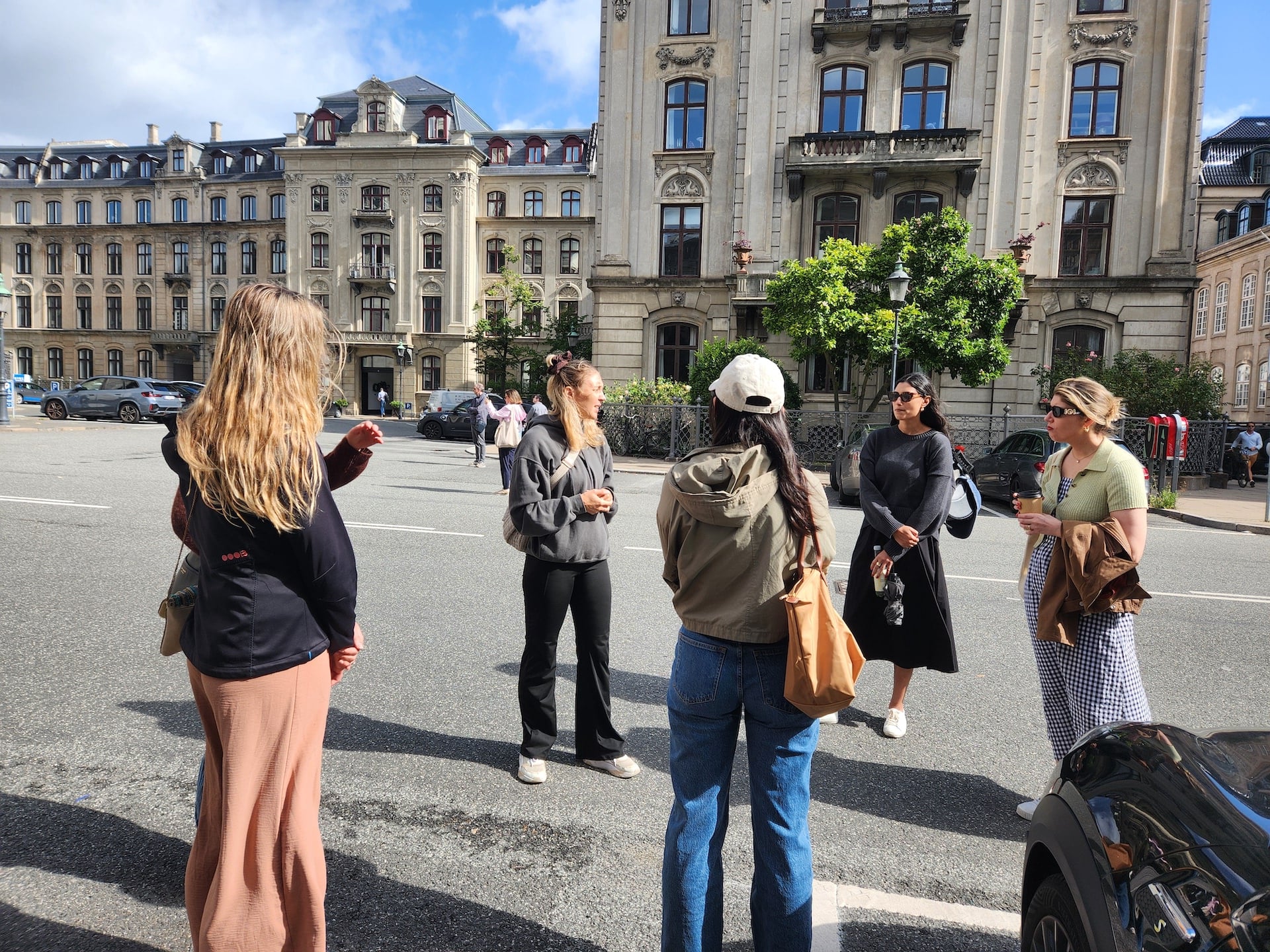 Small group on a walking tour in Copenhagen