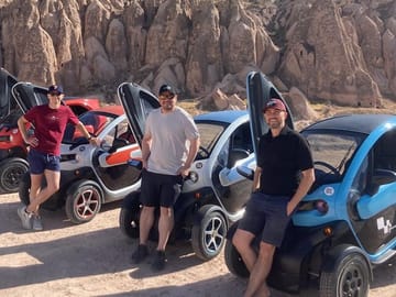 Electric Car Adventure through Göreme's Scenic Landscapes
