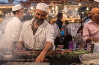 Street food vendor in Marrakech night market