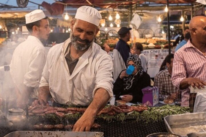 Street food vendor in Marrakech night market