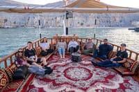 Enjoy the comfort of our traditional Omani Dhow with cozy carpets and cushions as you cruise the Musandam Khasab fjords before your Overnight beach stay and BBQ Dinner.