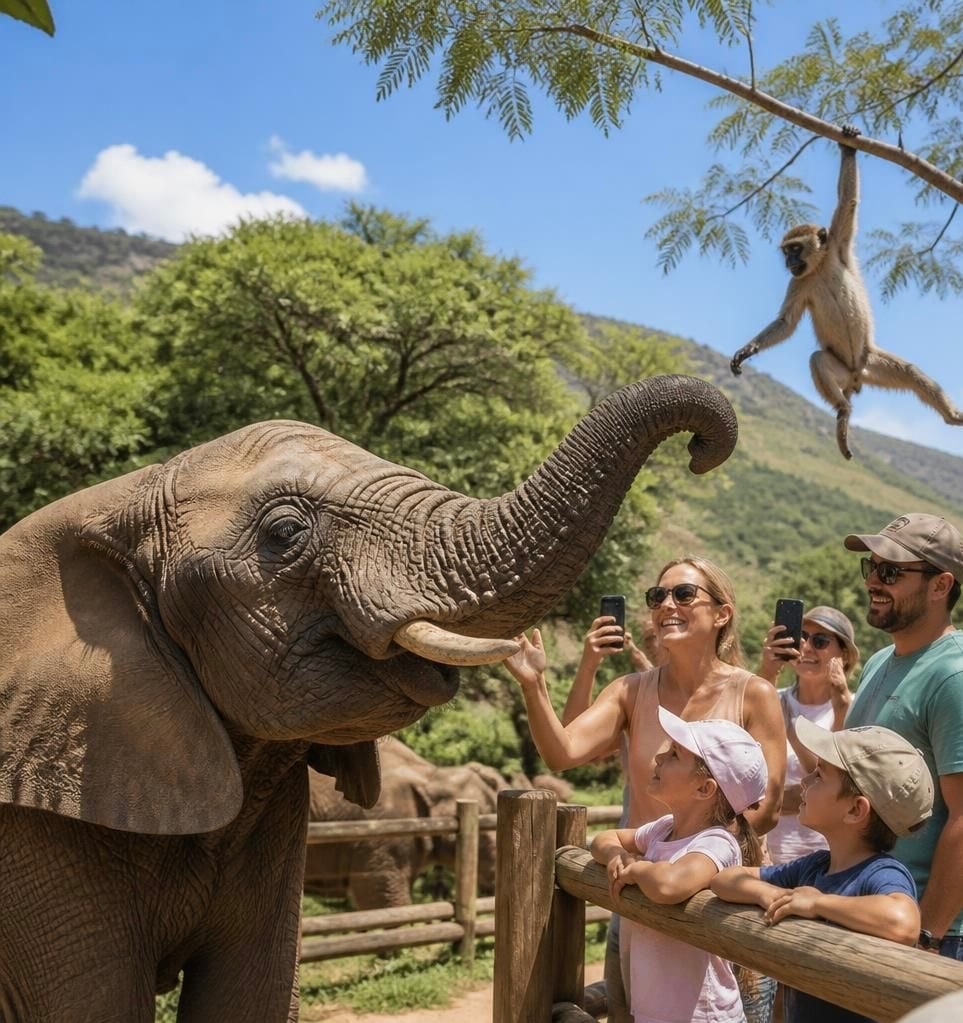 Elephant Sanctuary and Monkey Sanctuary Tour from Johannesburg