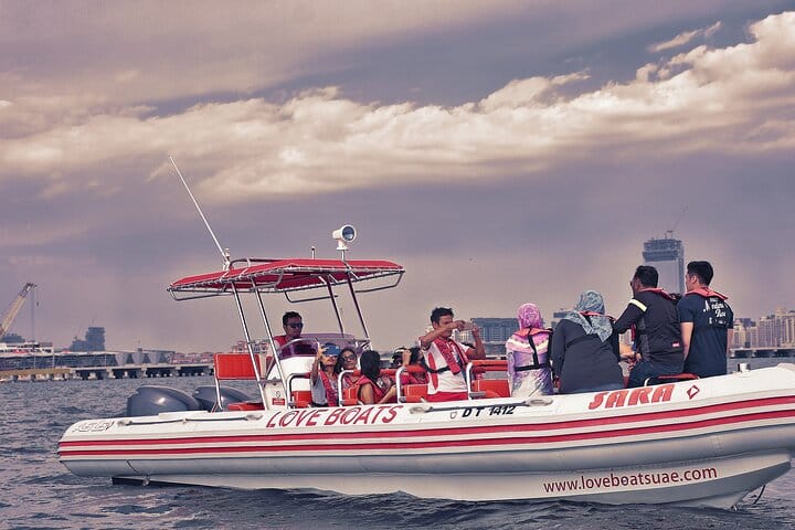 Cruise between the titans! Get jaw-dropping views of the Burj Al Arab and Jumeirah Beach Hotel as you speed toward Atlantis on the thrilling Dubai Speedboat: Iconic Marina to Atlantis Adventure Ride!