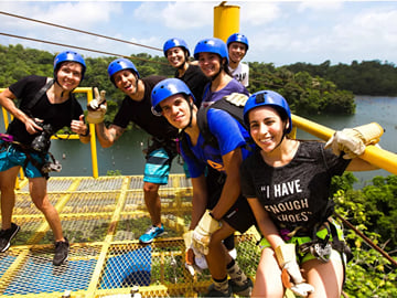 Horseback riding zip line boat ride adventures edge