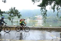 Along the Mahaweli River cycle ride with Exploring the Kingdom of Kandy.  1