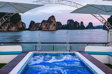 Halong Bay Day Tour By 5-Star Cruise, Buffet, Caves, Pool & Kayak