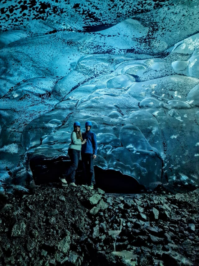 Deep inside the Sparkle Ice cave