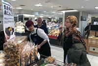 Sampling food at Tokyo's biggest department store food hall