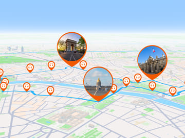 Complete circuit: The “Royal Way”, from the Tuileries Gardens to the Champs-Élysées.