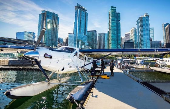 Vancouver city tour private & Whistler Scenic flight one way