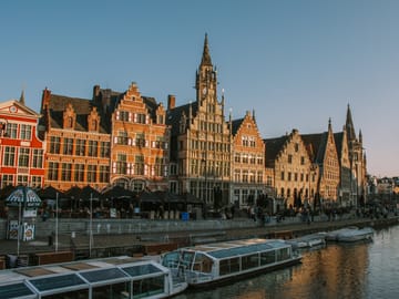 graslei, ghent, belgium