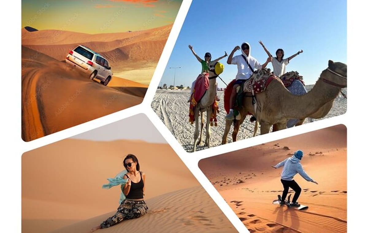 Desert Safari Combo: Camel Ride, Sandboarding & Inland Sea Visit