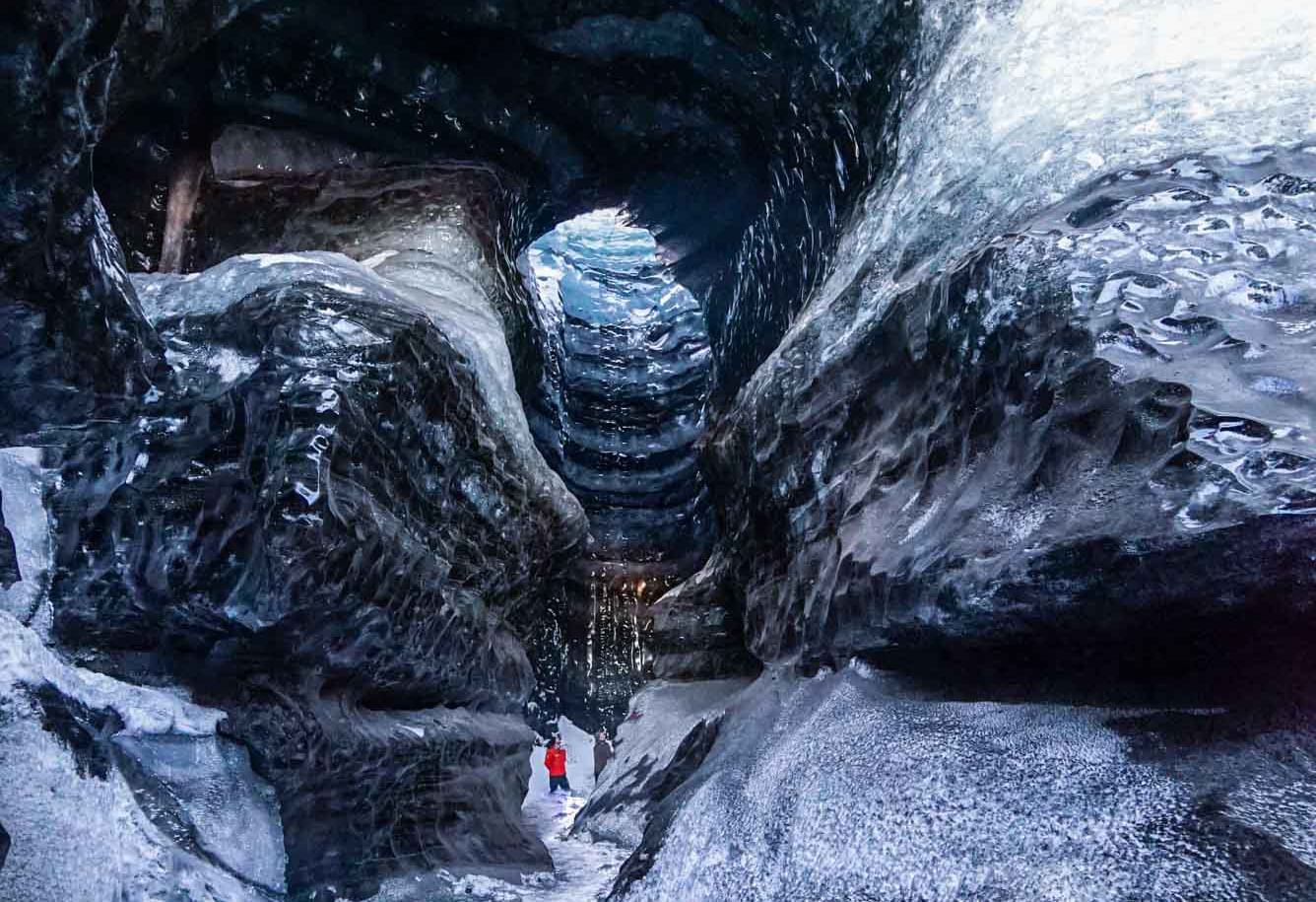 The Ice Cave Under The Volcano during arctic adventures katla ice cave tour