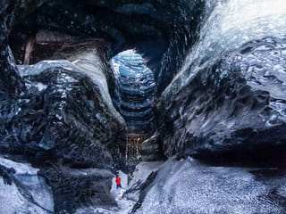 The Ice Cave Under The Volcano during arctic adventures katla ice cave tour