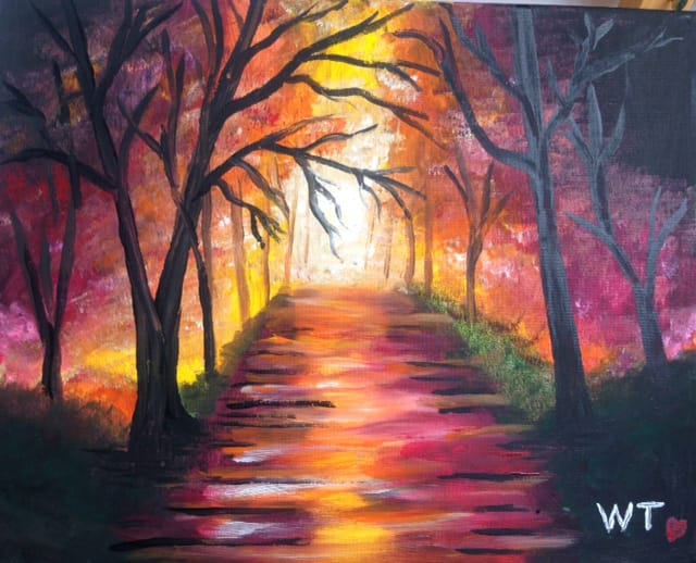 Friday Nights Paint and Sip Art Session 2 for 1 Offer Brisbane City 3