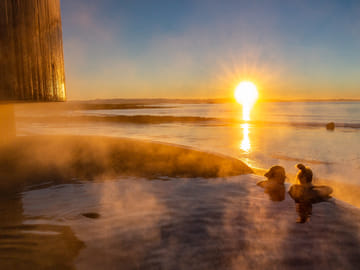 The Guðlaug Geothermal Baths are renowned for their unique location and luxury