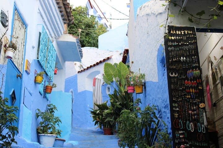 Photogenic blue streets and peaceful atmosphere in Chefchaouen.