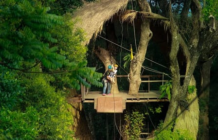Flying Hanuman Zipline & Abseil Adventure with Hotel Transfer