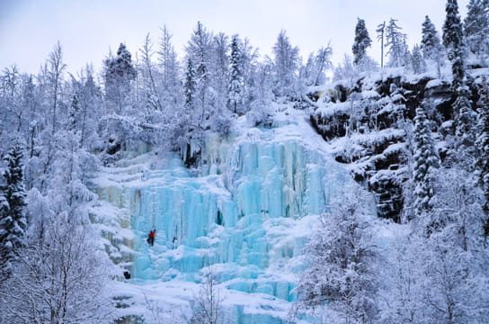 Korouoma Canyon Frozen Waterfalls 