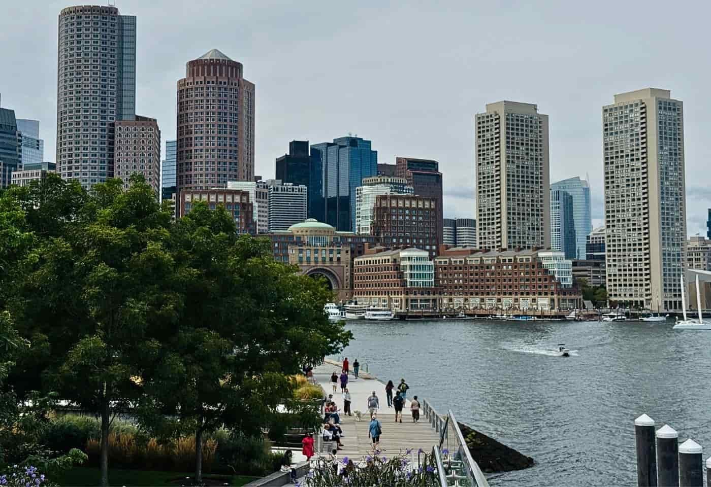Boston skyline and harbour