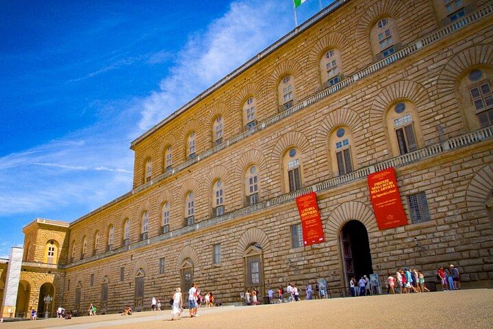 View of the main entrance of Palazzo Pitti