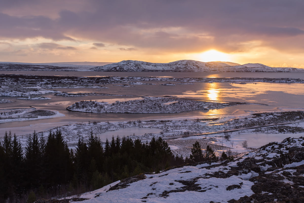Thingvellir valley looking over Thingvalavatn