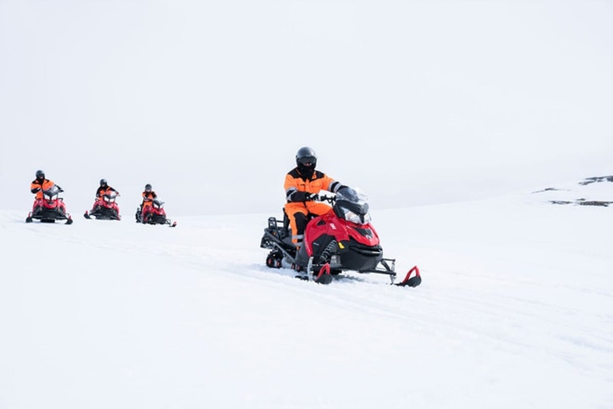 Glacier Snowmobile from Geysir, Iceland