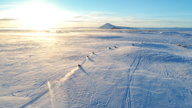 Lake Mývatn Snowmobile tour from Akureyri