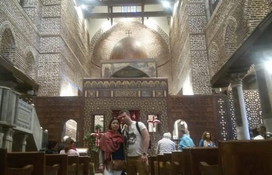 Private Day Tour to Giza Pyramids, Sphinx, Coptic Cairo and Saint Simon Church in Cairo
