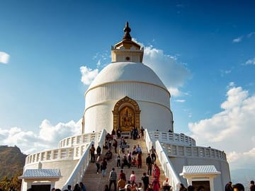 The World Peace Pagoda in Pokhara