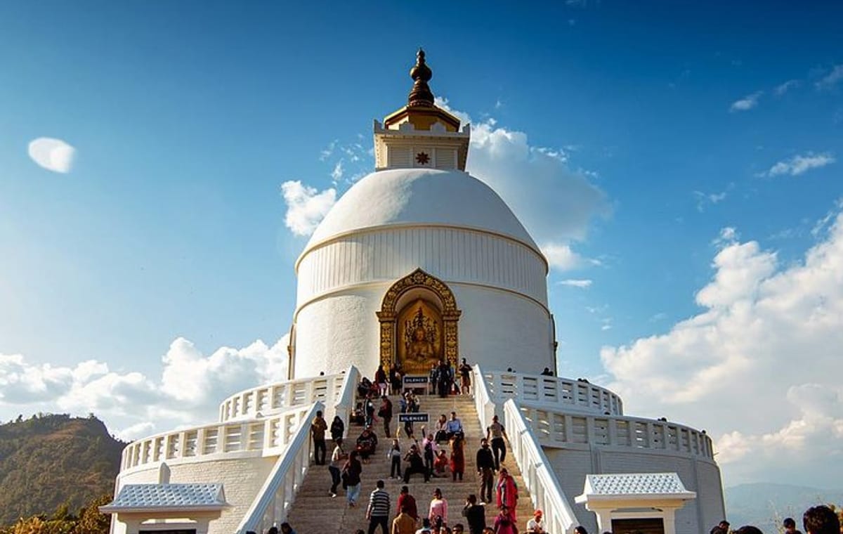 The World Peace Pagoda in Pokhara