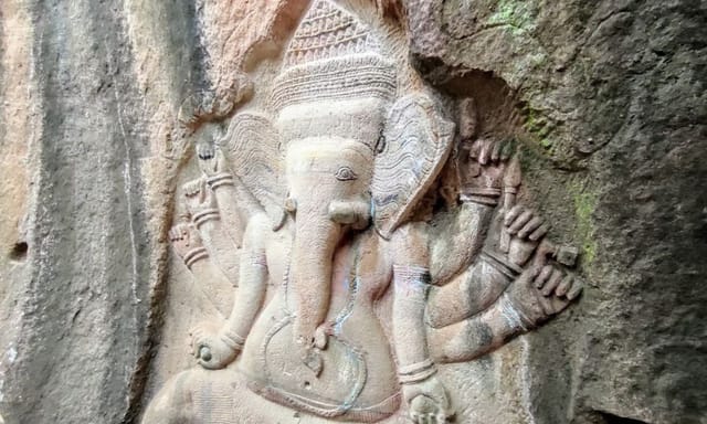 Sunrise at BengMealea with hidden Jungle -Ancient Carving (Peang Komnou) The Rock art Sanctuary