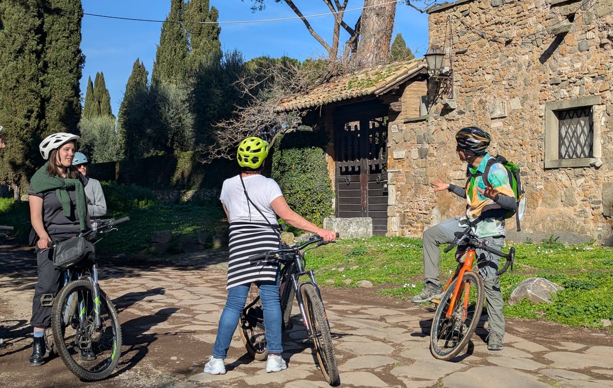 Appia Antica and Catacombs by ebike: guided tour with Private Transfer from Circus Maximus
